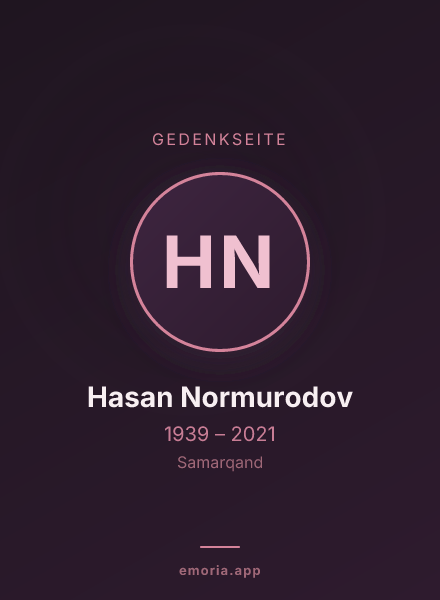 Gedenkportrait von Hasan Normurodov