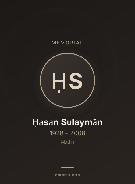 Memorial portrait of Ḥasan Sulaymān