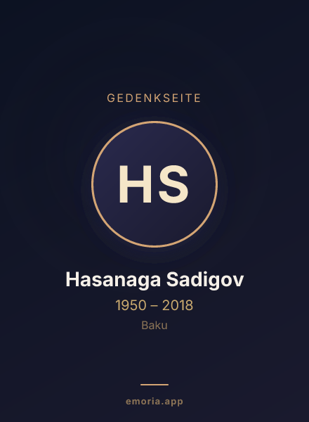 Gedenkportrait von Hasanaga Sadigov