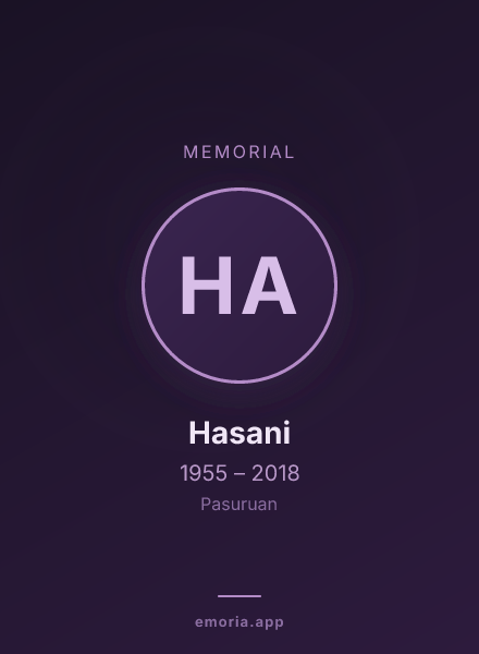 Memorial portrait of Hasani