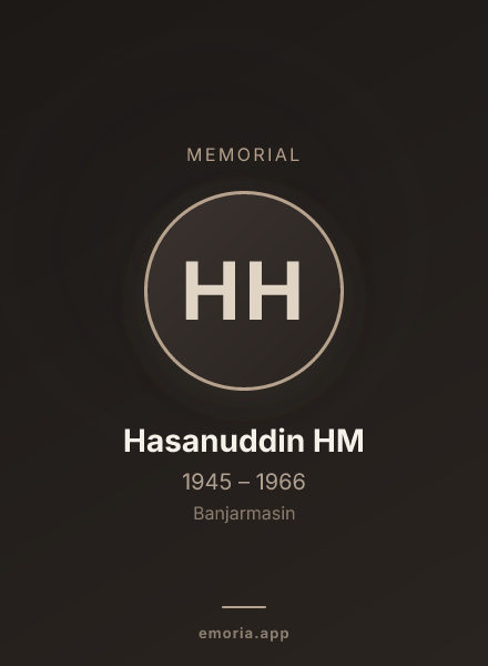 Memorial portrait of Hasanuddin HM