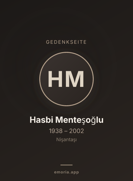 Gedenkportrait von Hasbi Menteşoğlu