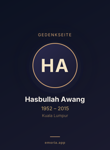 Gedenkportrait von Hasbullah Awang