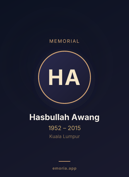 Memorial portrait of Hasbullah Awang