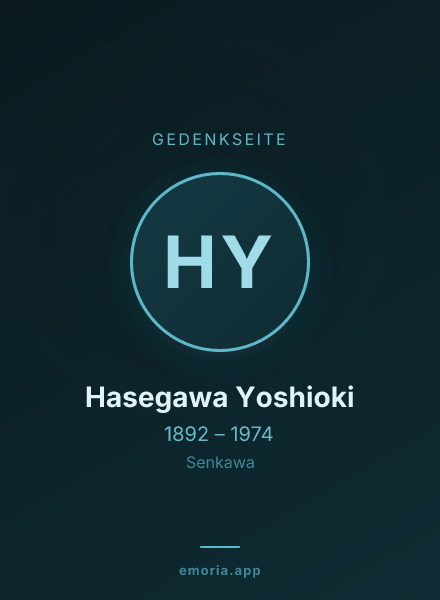 Gedenkportrait von Hasegawa Yoshioki