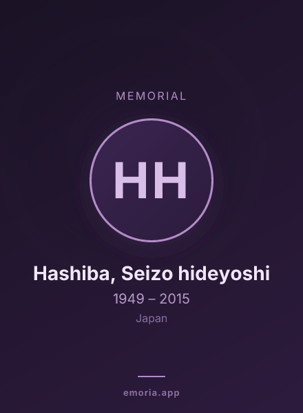 Memorial portrait of Hashiba, Seizo hideyoshi