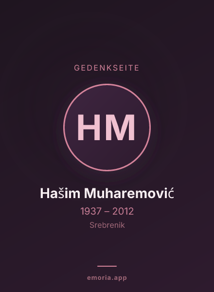 Gedenkportrait von Hašim Muharemović