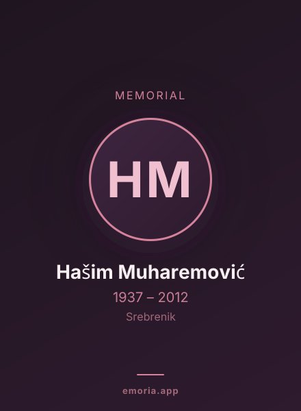Memorial portrait of Hašim Muharemović