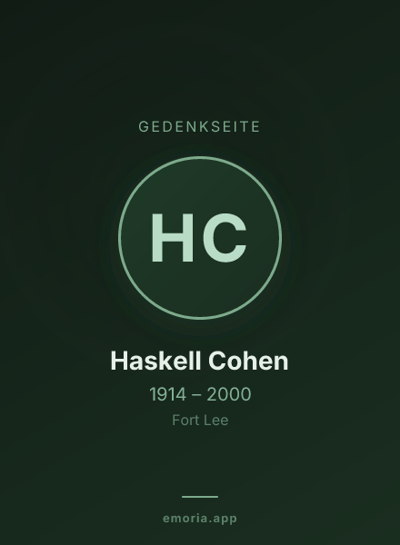Gedenkportrait von Haskell Cohen