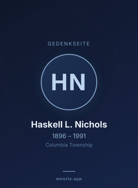 Gedenkportrait von Haskell L. Nichols