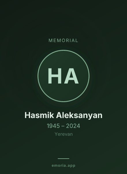 Memorial portrait of Hasmik Aleksanyan