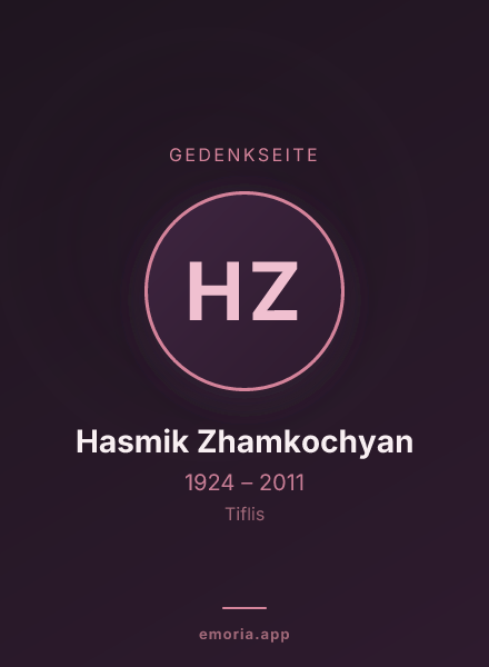 Gedenkportrait von Hasmik Zhamkochyan