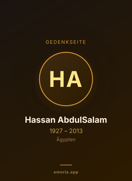 Gedenkportrait von Hassan AbdulSalam