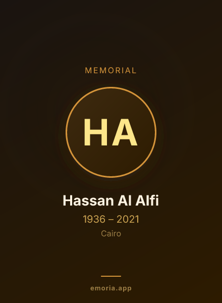 Memorial portrait of Hassan Al Alfi