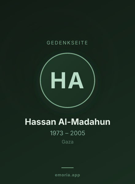 Gedenkportrait von Hassan Al-Madahun