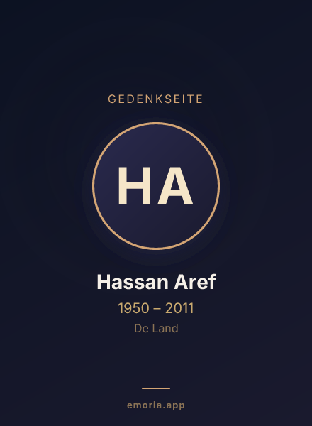 Gedenkportrait von Hassan Aref