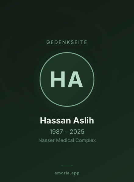 Gedenkportrait von Hassan Aslih