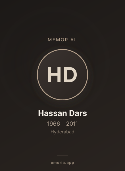 Memorial portrait of Hassan Dars