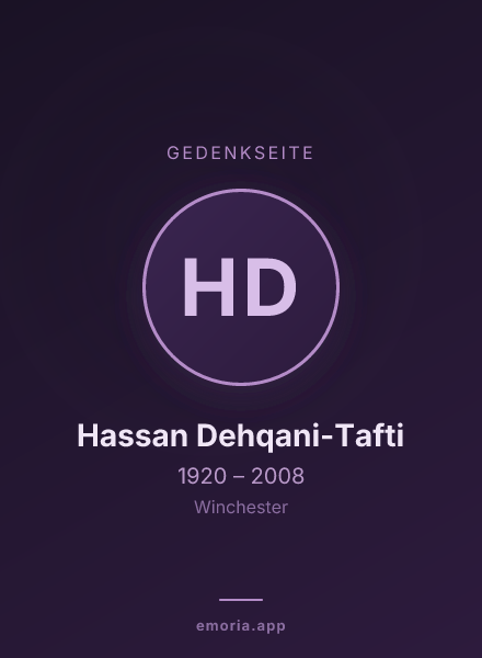 Gedenkportrait von Hassan Dehqani-Tafti