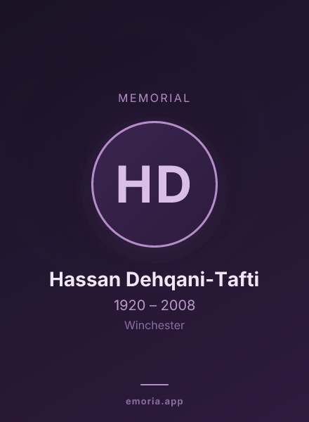 Memorial portrait of Hassan Dehqani-Tafti