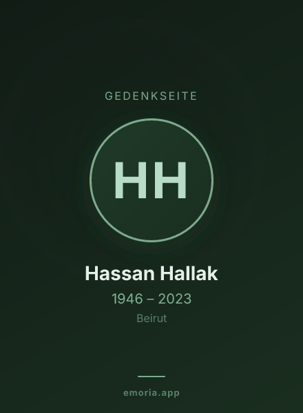 Gedenkportrait von Hassan Hallak