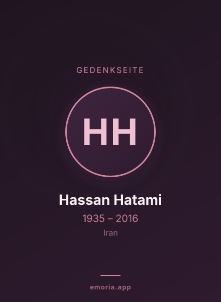 Gedenkportrait von Hassan Hatami