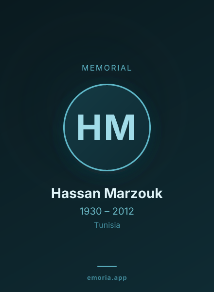 Memorial portrait of Hassan Marzouk