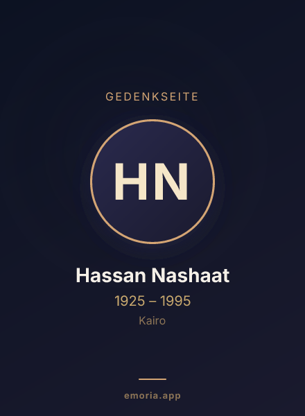 Gedenkportrait von Hassan Nashaat