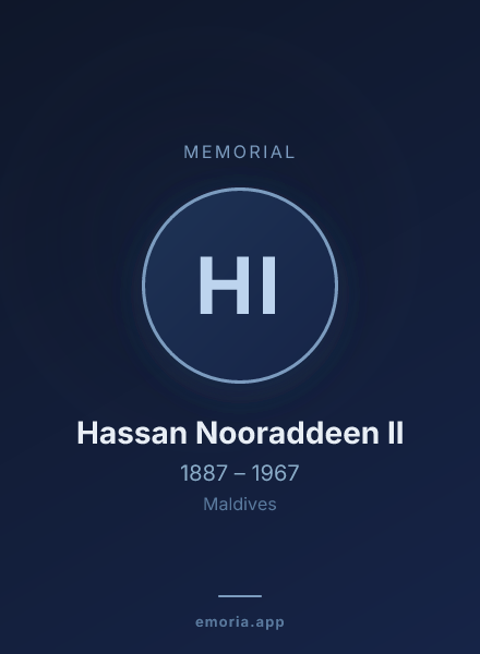 Memorial portrait of Hassan Nooraddeen II