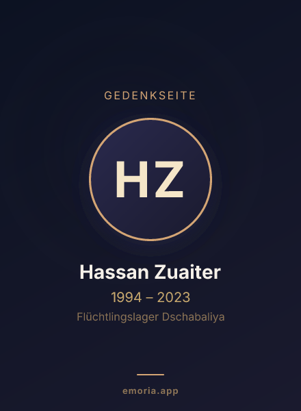 Gedenkportrait von Hassan Zuaiter