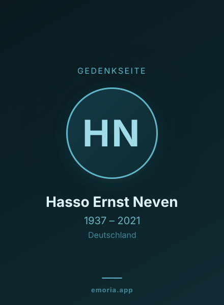 Gedenkportrait von Hasso Ernst Neven