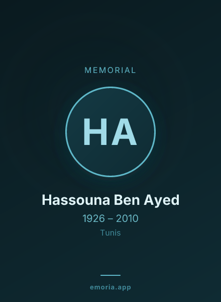 Memorial portrait of Hassouna Ben Ayed