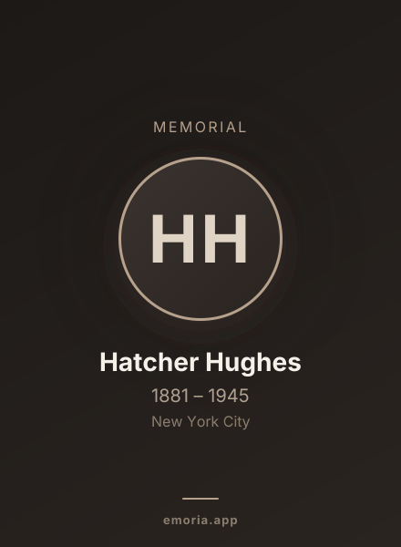 Memorial portrait of Hatcher Hughes