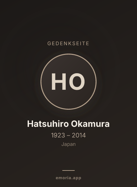 Gedenkportrait von Hatsuhiro Okamura