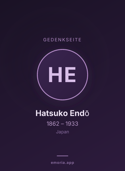 Gedenkportrait von Hatsuko Endō