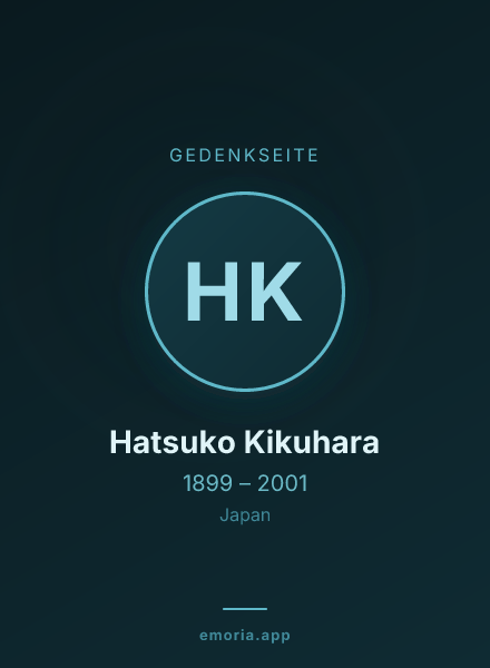 Gedenkportrait von Hatsuko Kikuhara