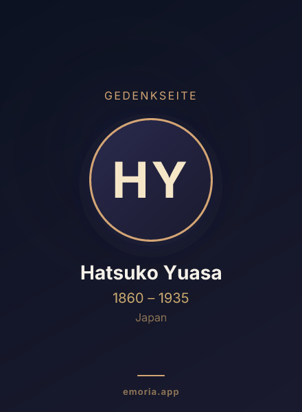 Gedenkportrait von Hatsuko Yuasa