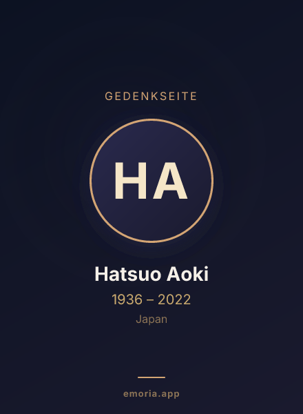 Gedenkportrait von Hatsuo Aoki