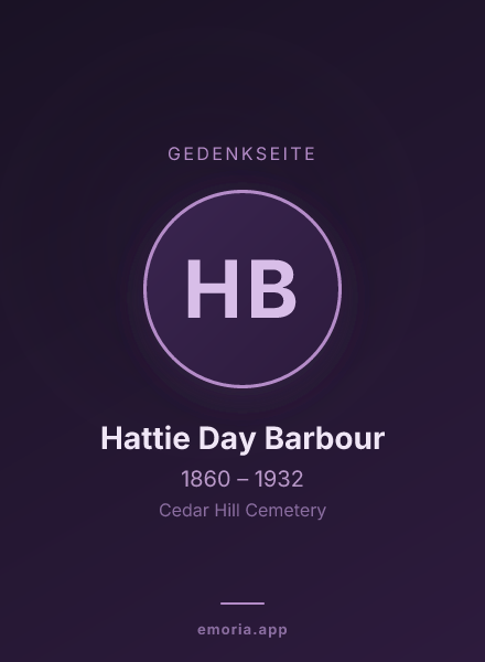 Gedenkportrait von Hattie Day Barbour