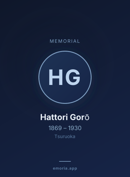 Memorial portrait of Hattori Gorō