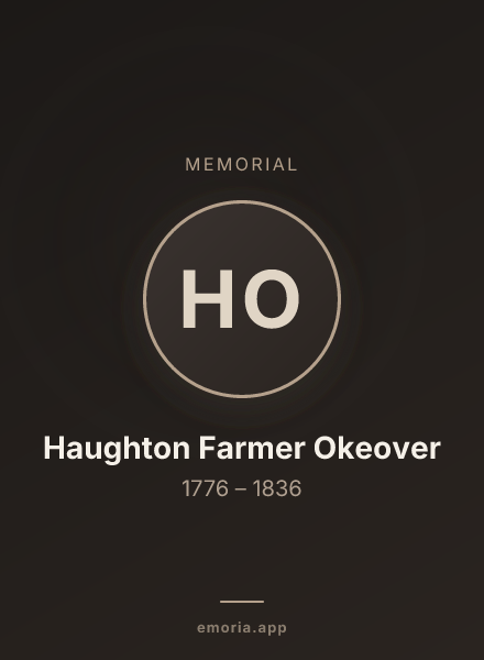 Memorial portrait of Haughton Farmer Okeover