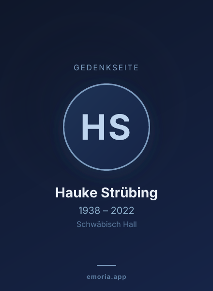 Gedenkportrait von Hauke Strübing