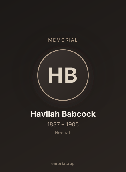 Memorial portrait of Havilah Babcock