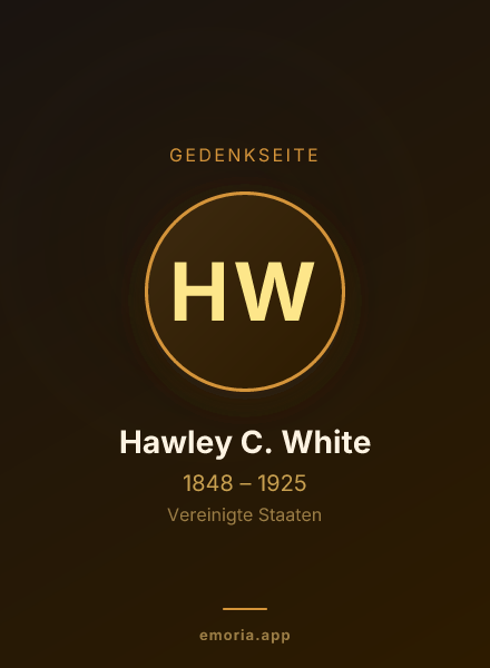 Gedenkportrait von Hawley C. White
