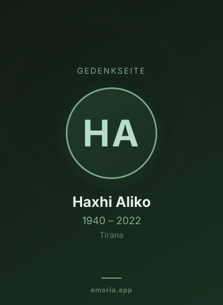 Gedenkportrait von Haxhi Aliko
