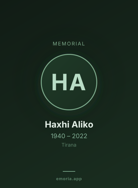 Memorial portrait of Haxhi Aliko