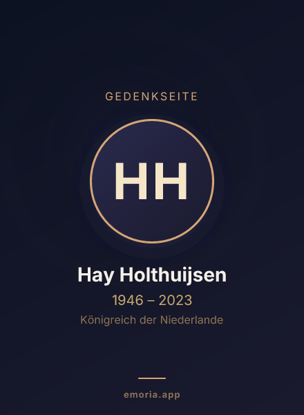 Gedenkportrait von Hay Holthuijsen