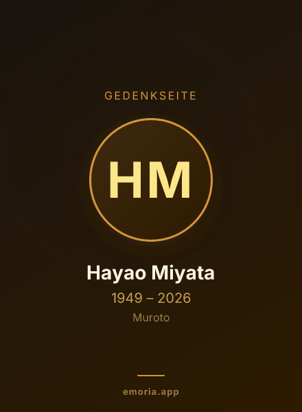 Gedenkportrait von Hayao Miyata