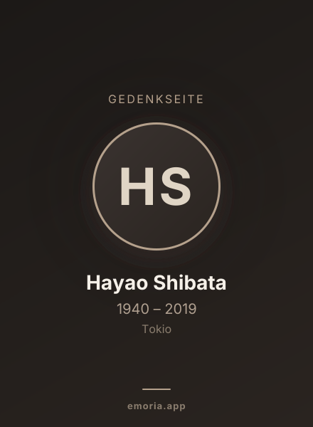 Gedenkportrait von Hayao Shibata