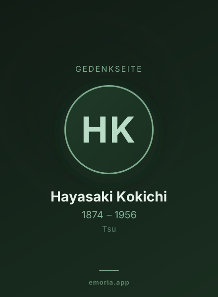 Gedenkportrait von Hayasaki Kokichi